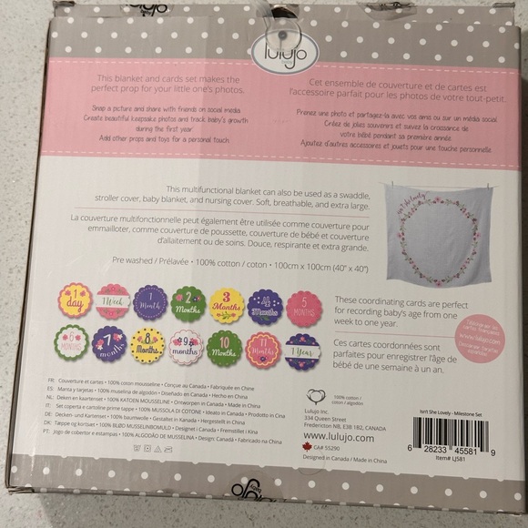 Baby's 1st Year Milestone Blanket - Isn't She Lovely - Picture 3 of 3